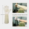 thumbnail image 6 of HANDLANDY Rose Pruning Gloves Long for Men & Women, Long Thorn Proof Gardening Gloves, Breather Pigskin Leather Gauntlet,Medium, Beige, 6 of 7