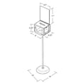 thumbnail image 2 of Azar 206320-WHT Large White Suggestion Box on Adjustable Pedestal Floor Stand w/ Lock, 2 of 3