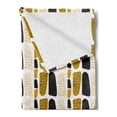 thumbnail image 2 of Abstract Soft Flannel Fleece Throw Blanket, Tricolor Vertical Stone Like Motifs Rhythmic Print, Cozy Plush for Indoor and Outdoor Use, 60" x 80", Coffee Grey, by Ambesonne, 2 of 5