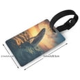 thumbnail image 2 of Kdxio Sunset Ocean Whale Luggage Tags Privacy Cover ID Label Suitcase Tags Identifiers For School Bags,Suitcases, 2 of 7