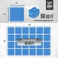 thumbnail image 2 of WF Athletic Supply 96 SQ.FT T-Pattern 3/4-Inch Thickness Interlocking Exercise Foam Mats, Extra Thick Eva Foam Flooring Tiles, Gym Fitness Equipment Mat, Home Protective Flooring Cushion, Blue, 2 of 9