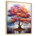 thumbnail image 2 of Designart "Maple Vibrancy Spectrum I" Tree Maple Floater Framed Wall Art Living Room, 2 of 5
