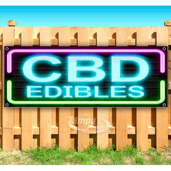 CBD Edibles 13 oz Vinyl Banner With Metal Grommets