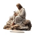 thumbnail image 2 of Decoración navideña de mesa de cordero de Jesús, decoración navideña, decorativa, decoración navideña para vacaciones, fiesta, adorno para sala de, 2 of 8