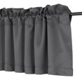 thumbnail image 4 of Paokuoon Unlined Valance Blackout Valance Thickened High Shading Solid Color Kitchen Bathroom Soft Silky Window Decoration 2Pcs, 4 of 8
