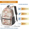 thumbnail image 3 of Pioneer Flower Floral Print Pattern 17" School Backpacks for Teens,Waterproof Oxford Fabric,S-Shape Padded Straps for School,Travel,Hiking,Camping, 3 of 5