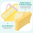 thumbnail image 3 of 4PCS Small Plastic Basket,Mini Storage Basket Grocery Tiny Shopping Baskets with Handles Organizer Filtered Water for Organizing Toys Eggs Fruits Veggies Snacks,Yellow, 3 of 7