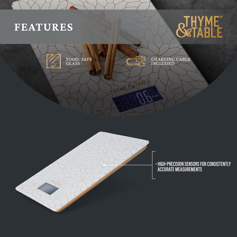 Thyme & Table Digital Kitchen Scale with Glass Top photo 5