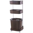 thumbnail image 1 of Laundry Basket Multilayer Removable Bathroom Trolley Storage Basket with Wheels, 1 of 10