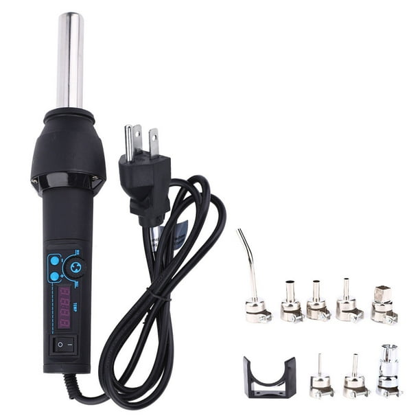 Pistola de aire caliente Nikou con pantalla digital y 8 boquillas 110 V