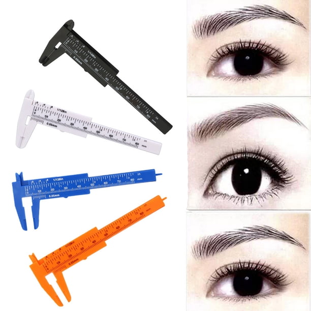 Regla guía para cejas reutilizable para microblading de 80 mm, escala de posicionamiento, herramientas permanentes