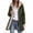 Army Green, variant on Women's Winter Sherpa Lined Parka Hooded Windproof Jacket Zip Up Warm Fleece Coat with Drawstring Waist and Pockets Outerwear