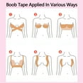 thumbnail image 4 of jQMUHLC 3 inch Boob Tape Breast Lift Tape Kit for Large Breasts with 4 Pcs Silicone Nipple Covers,10 Pcs Nipple Cover,36 Pcs Double Sided Tapes, 4 of 6