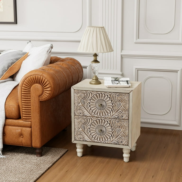 Light gray on sale wood nightstand