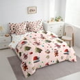 thumbnail image 3 of Homewish Cartoon Christmas Tree 7-Piece Bedding Comforter Set,Kawaii Xmas Snowman King Bedding Sets,Happy New Year Bed Sheets For Girl Kids,Microfiber Bedroom Decor Reversible, 3 of 8