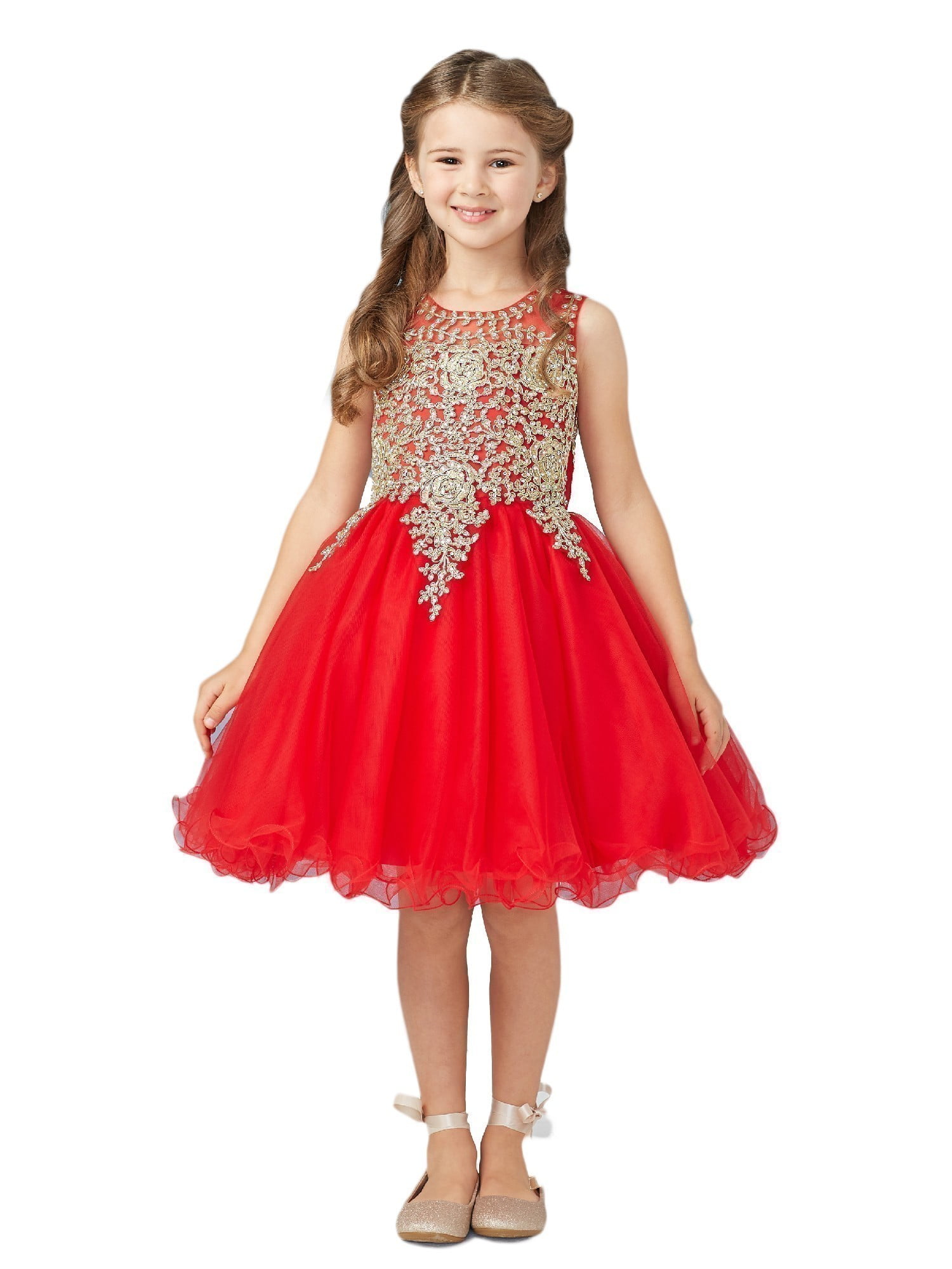 red and gold dress short