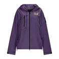 thumbnail image 5 of EchfiProm Lightweight Women Windbreaker Jacket Purple Travel Waterproof Hooded Zip-up Coat, 5 of 7