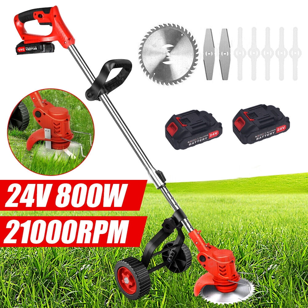 Paddsun Electric Weed Wacker Battery Powered 24V 2000mAh, Weed Wacker