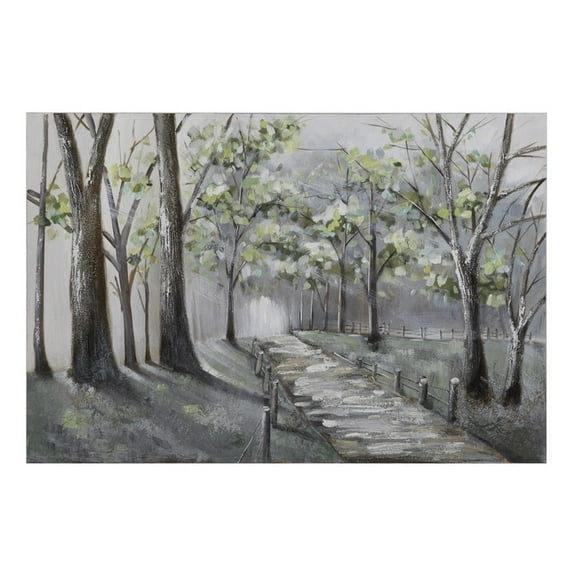 Yosemite Home Decor 'Lighted Path II' Wood Canvas Wall Art in Multi-Color