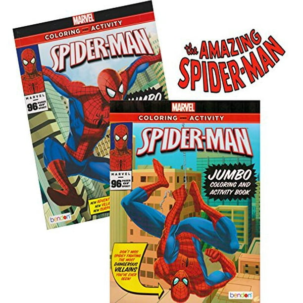 Spider-man Coloriage et Livre d'Activités (2 Livres 96 pgs Unité) par Marvel Comics