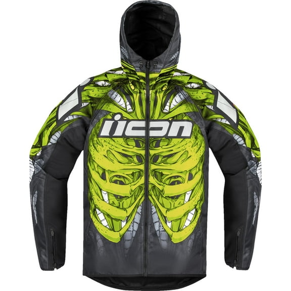 Icon Airform Manik'RR Mens Textile Motorcycle Jacket Green LG