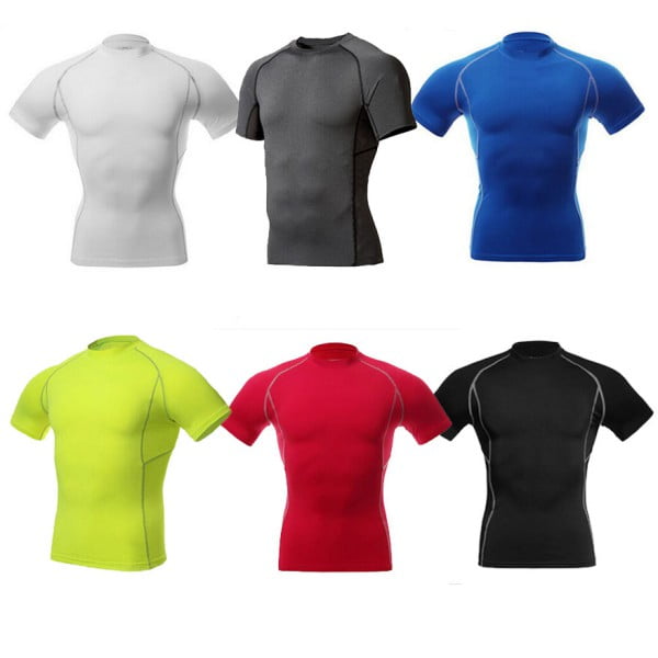 Men Compression Short Sleeve Summer T Shirt Cool Dry Athletic Sports Tight Fitness Shapewear Base Layer for Gym,... by