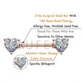 thumbnail image 6 of OUFER 14G Surgical Steel Nipple Rings CZ Heart Nipple Barbells Boby Piercing Jewelry-Rose Gold, 6 of 6