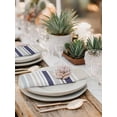 thumbnail image 6 of Cloth Napkins Set of 2 - 20x20 Inches, Beige Stripe Washable Reusable Table Napkins, Modern Abstract Art Navy Blue Striped Rustic Soft & Absortbent Dining Napkin for Party Wedding Hotel Restaurant, 6 of 8