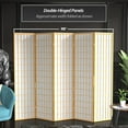 thumbnail image 5 of 6 ft. Tall Window Pane Shoji Screen - Natural - 5 Panels, 5 of 7
