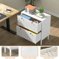 thumbnail image 2 of Eumyviv White Double Drawer File Cabinet Large Capacity Spacious Design Perfect for Organizing Large Volumes of Documents Ideal for Office Home Use Durable Stylish Storage Solution, 2 of 10