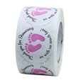 thumbnail image 2 of Pegatinas para baby shower, gracias por bañarnos con tanto amor, etiquetas redondas, pegatinas con huellas, 2 of 5