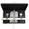 thumbnail image 6 of 3 Burner Modern Portable Cooking Propane Butane Gas Camping Stove with Grid + Tray, 6 of 13