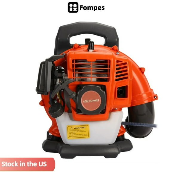 Fompes Backpack Leaf Blower Gas Powered 52CC, Cordless Leaf Blower 550CFM Powerful with Adjustable Tube & Ergonomic Design for Yard, Orange