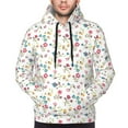 thumbnail image 2 of Bingfone Summer Floral Men's Drawstring Hoodie Long Sleeve Pocket Sweatshirts-4X-Large, 2 of 6