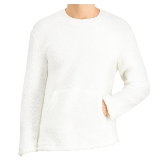 allbrand365 designer Mens Solid Long Sleeve Top,White,Medium