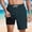 Navy, variant on BRGZLK Mens Swim Trunks with Compression Liner Fashion Solid Color Quick Dry Swimming Shorts Summer Vacation Beach Swimsuits Gray L