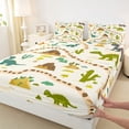 thumbnail image 3 of Castle Fairy Child Boys Girls Kawaii Animal Dino Bed Sheets,Cute Dinosaur King Sheets, 3 of 7