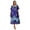 Purple-blue, variant on Baywell Plus Size Nightgows for Women Soft Cotton Casual Print Long Nightdress Short Sleeve U-neck House Dresses Sleepwear,XL-5XL
