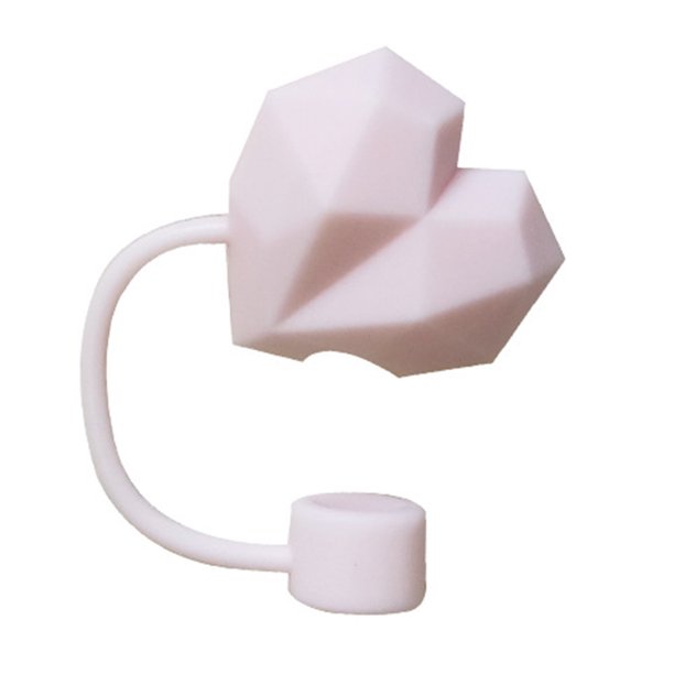 Tapón de silicona multifacético con forma de corazón para pajita, reutilizable, a prueba de fugas y polvo. Se adapta a pajitas de 10 mm para botellas de agua y vasos.