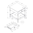 thumbnail image 2 of Dtwnek 2 Tier End Table Side Table with 1 Drawer and Bottom Shelf, Square Top Nightstand for Bedroom, Living Room, Brown, 2 of 11