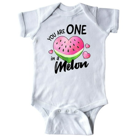 

Inktastic Valentines Day You are One in a Melon with Hearts Gift Baby Boy or Baby Girl Bodysuit