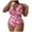 108 Pink, variant on Feimerou Plus Size One Piece Swimsuit for Women Deepv Neck Flower Bathing Suits High Waisted Tummy Control Slimming Bikini Swimwear