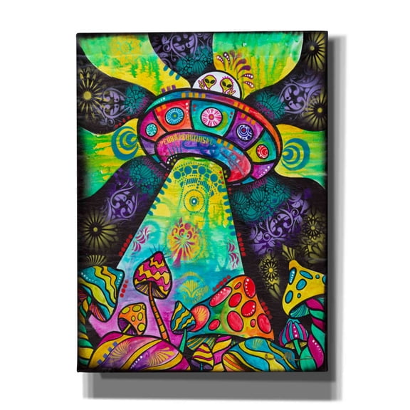 Epic Graffiti 'We Come in Peace' by Dean Russo, Canvas Wall Art, 40"x54"