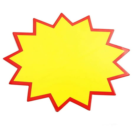 150 Pack Starburst Signs for Retail Shop Promotion Sale Tags, Yellow, 6.5 x 5 Inches