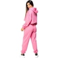 thumbnail image 5 of ZHAOCHENG Chándal de moda para mujer, conjunto de ropa de descanso con capucha y pantalones cortos de gran tamaño, 5 of 5