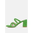 thumbnail image 4 of Valentina Strappy Casual Block Heel Sandals In Green, 4 of 7