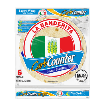 La Banderita Carb Counter Large Soft Flour Tortillas, 13.7 oz, 6 Count
