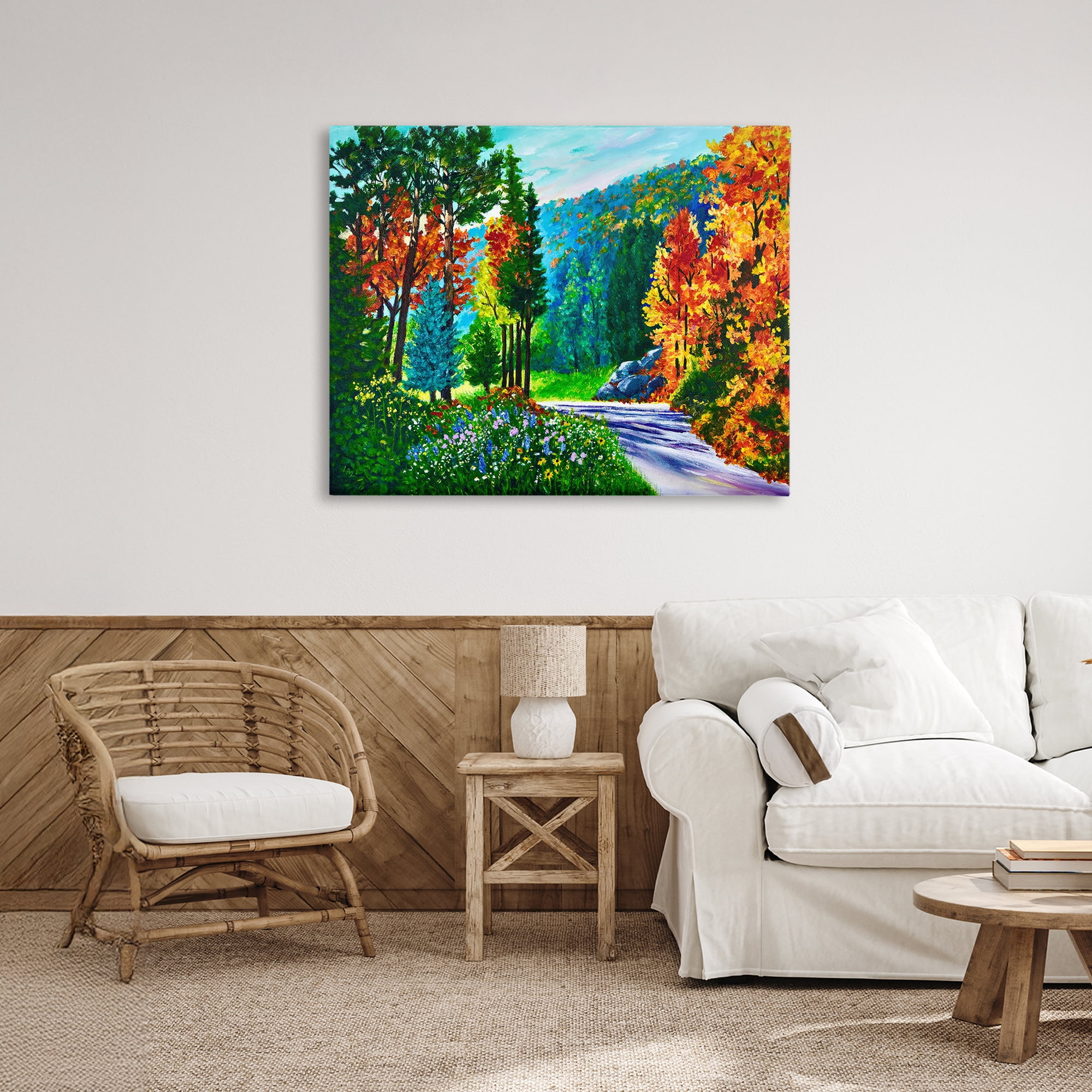 Stupell Industries Sunlit Autumn Woodland Pathway Canvas Wall Art, design by Lee Ann Zirbes