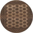 thumbnail image 1 of Ahgly Company Indoor Round Traditional Bakers Brown Southwestern Area Rugs, 3' Round, 1 of 6