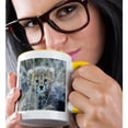 thumbnail image 2 of 3drose, Tanzania, Serengeti Np. Cheetah Cub Close Up., 15oz Two-tone Yellow Mug, 2 of 6
